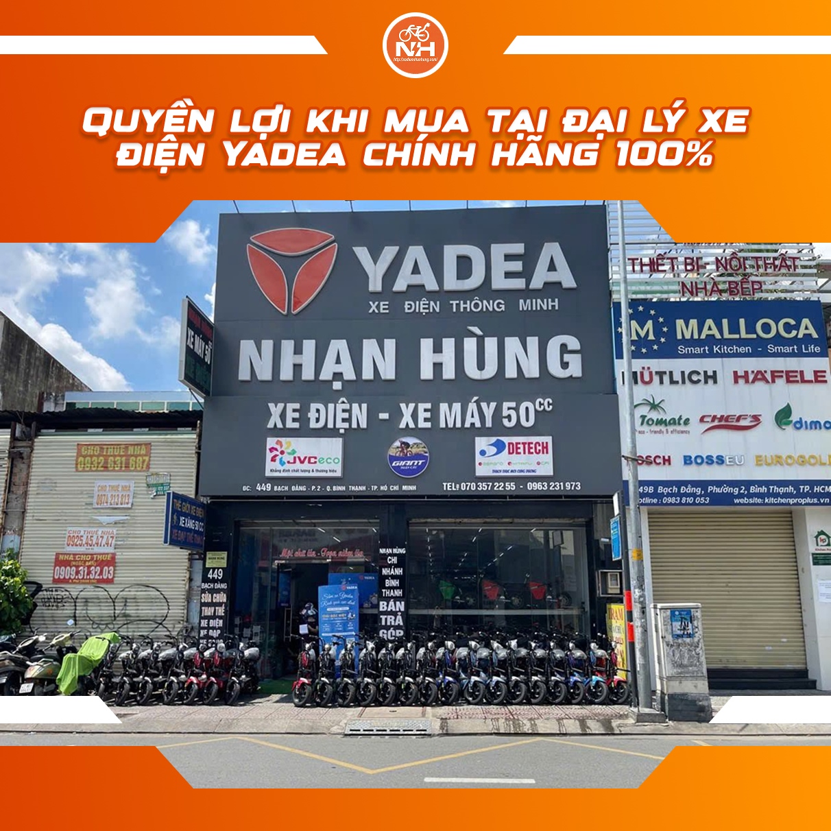 Quyền lợi khi mua tại đại lý xe điện Yadea chính hãng 100%