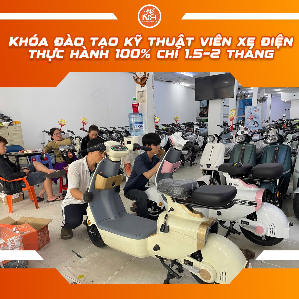 Khóa đào tạo kỹ thuật viên xe điện thực hành 100% chỉ 1.5–2 tháng