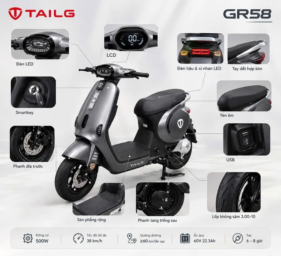 Xe Điện Tailg GR58 | Nhạn Hùng